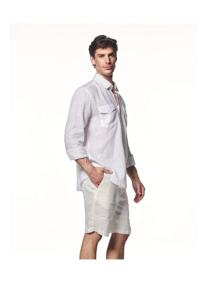 100% Linen Double Pocket Shirt.