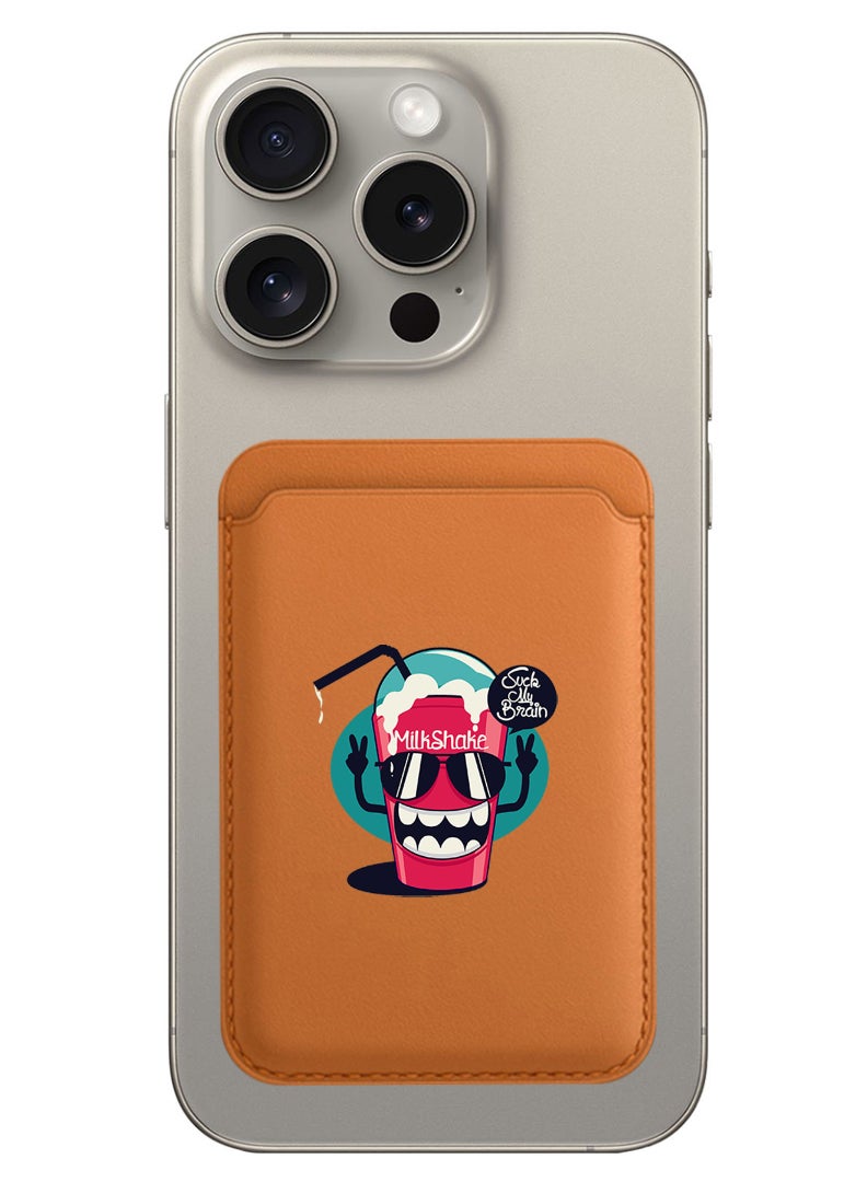 Theodor Magnetic Wallet, Compatible with MagSafe Wallet, for iPhone Wallet, for iPhone 16/15/14/13/12 Series, Not for iPhone 13/12 mini, 3 Card Holder, Vegan Leather, Brown - Brain Milkshake - Image 1