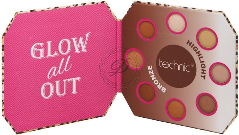 TECHNIC GLOW PALETTE 4 highlighter 4 bronzer powders