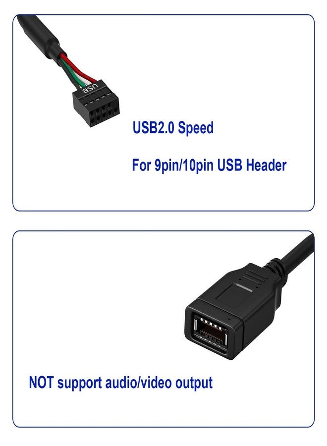 SSSUWP Motherboard USB 2.0 to Type C Front Panel Cable, USB3.2 Gen 1 Header USB-C Front Panel Adapter Cable for New PC Case - Image 2