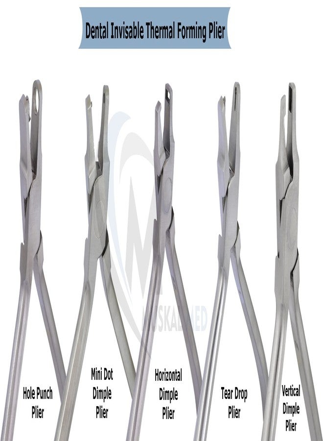 VISION TEK MED Set Of 5 Orthodontic Dental Pliers Thermal Forming Retainer Clear Aligner Braces Plier - Image 2