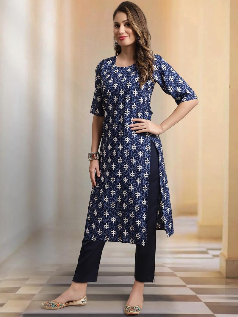 Tee Projekt Printed Crepe Kurti & Pant Set for Women Festival Wear for Women - Image 5