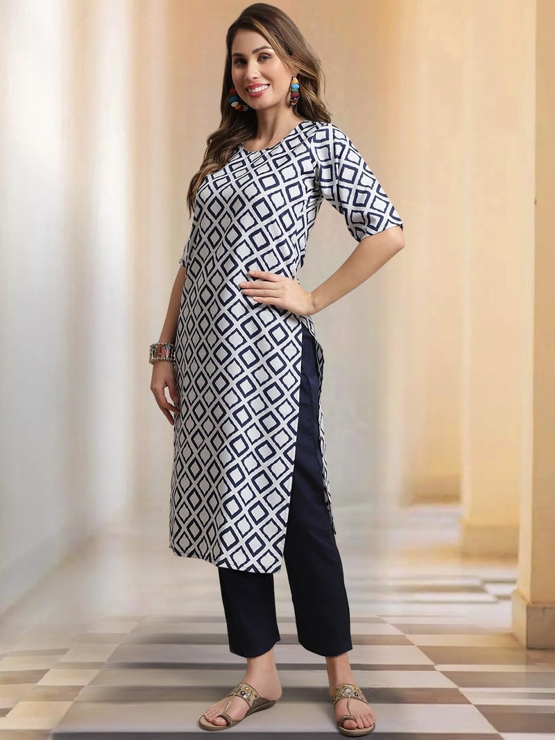 Tee Projekt Printed Crepe Kurti & Pant Set for Women Festival Wear for Women - Image 3