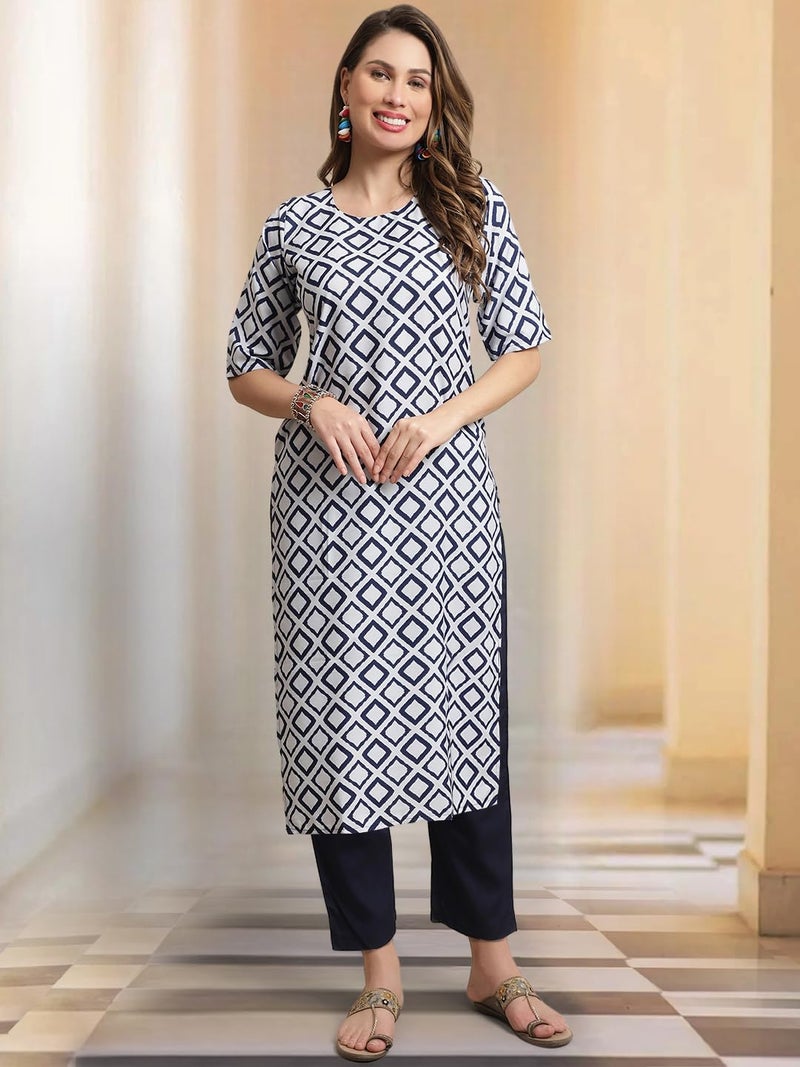 Tee Projekt Printed Crepe Kurti & Pant Set for Women Festival Wear for Women - Image 2