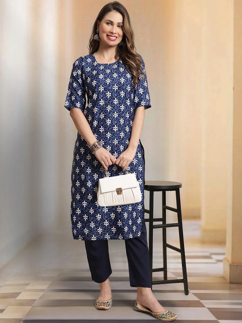 Tee Projekt Printed Crepe Kurti & Pant Set for Women Festival Wear for Women - Image 4