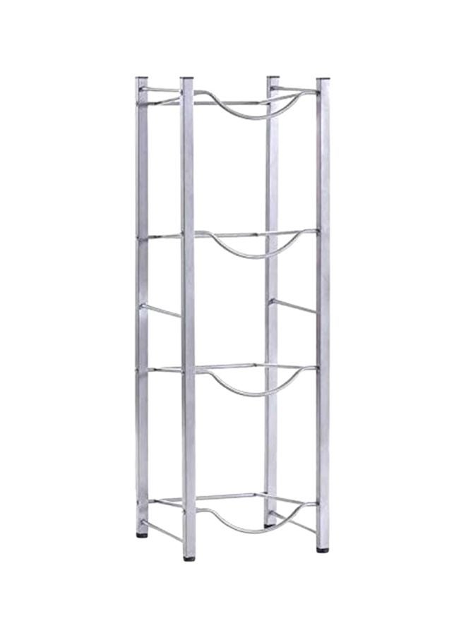 زد أل حامل من المعدن بـ 4 حجرات لتخزين زجاجات الماء رمادي 108سم - Image 1