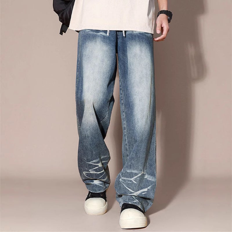 Unisex Classic Denim Jeans Loose Fit Daily Outdoor Wear - Image 2