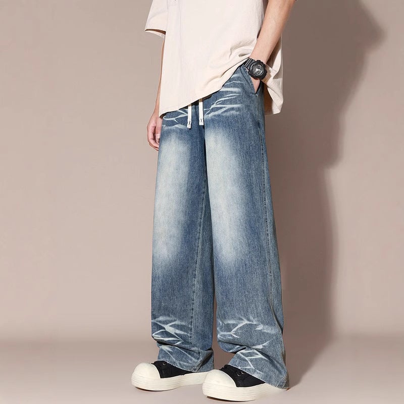 Unisex Classic Denim Jeans Loose Fit Daily Outdoor Wear - Image 3