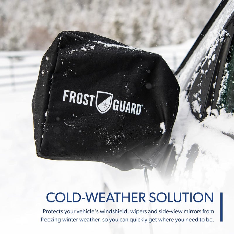 FrostGuard Deluxe Full-Coverage Car Windshield Cover for Ice and Snow - XL Size with Wiper Blade and Side Mirror Coverage - Image 5