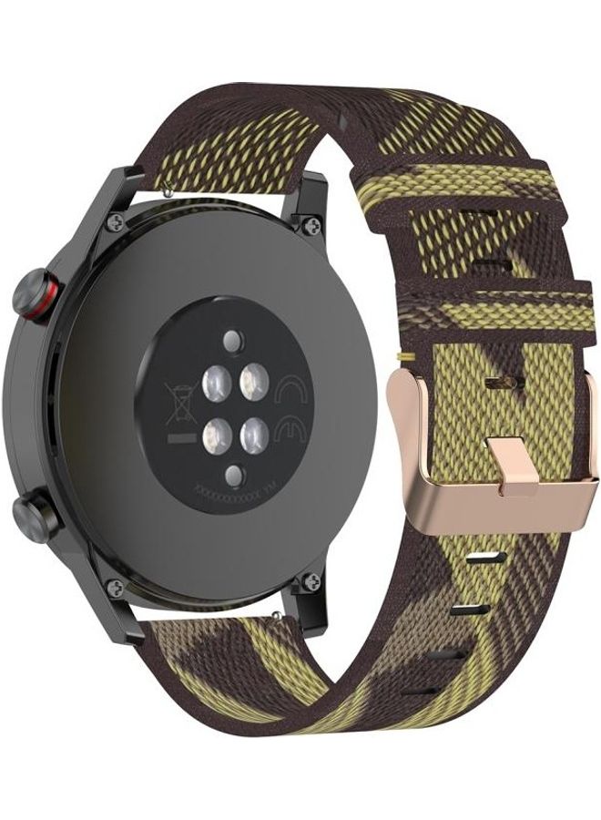 NIBEMINENT Replacement Band For Huawei GT/GT 2/Honor Magic Watch 2 46mm Yellow/Black - Image 4