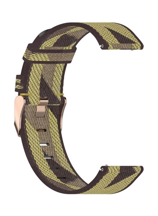 NIBEMINENT Replacement Band For Huawei GT/GT 2/Honor Magic Watch 2 46mm Yellow/Black - Image 3