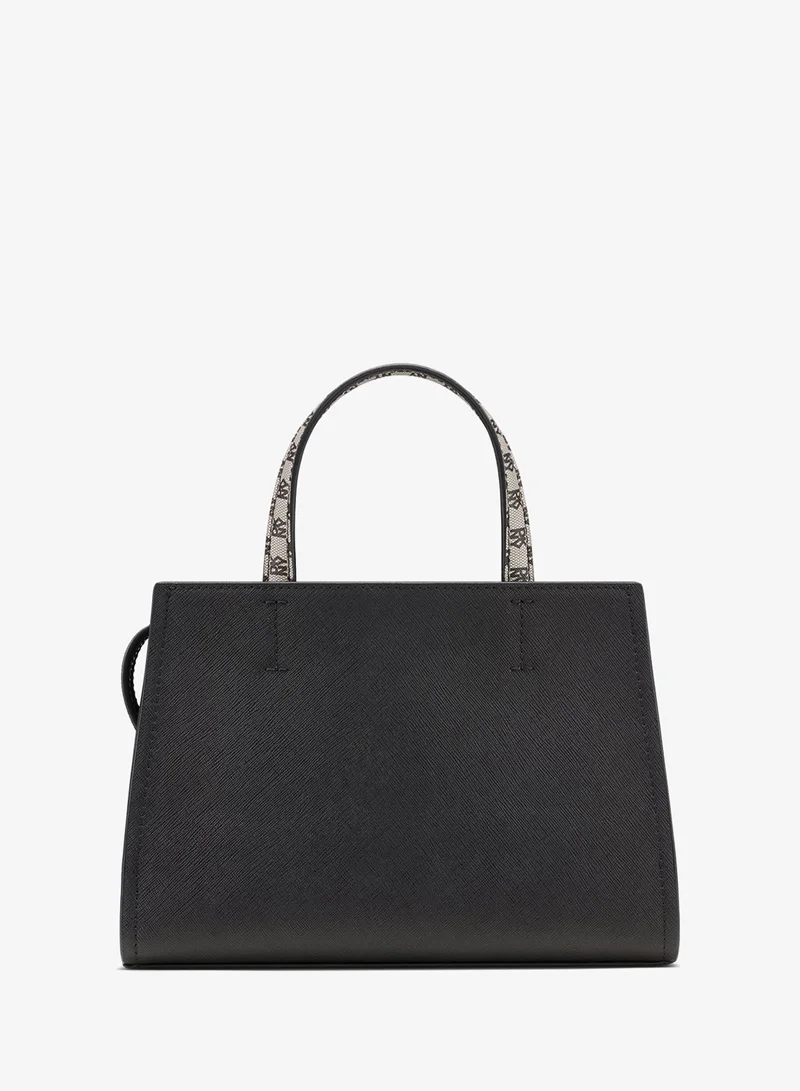 DKNY BLACK/GOLD Avril Small Satchel Bag for Women | Best Price UAE