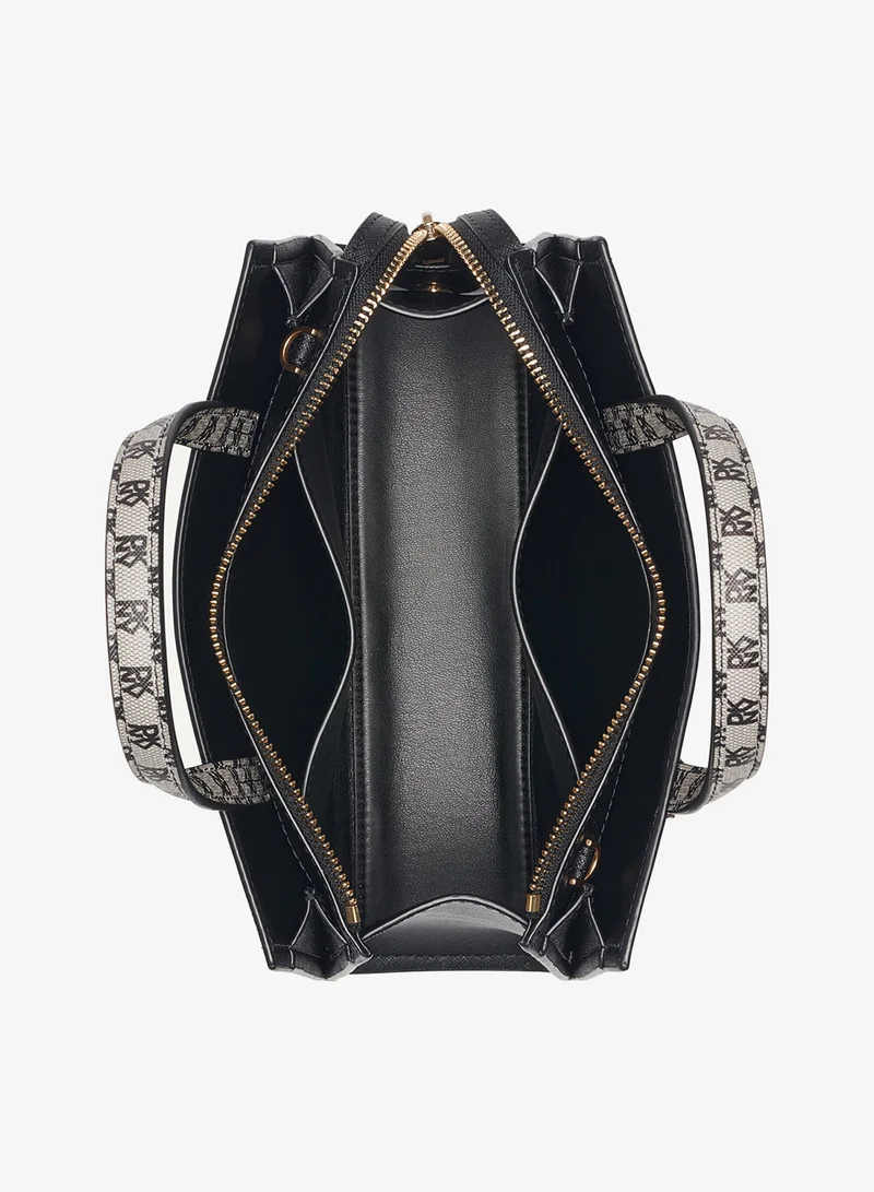 DKNY BLACK/GOLD Avril Small Satchel Bag for Women | Best Price UAE