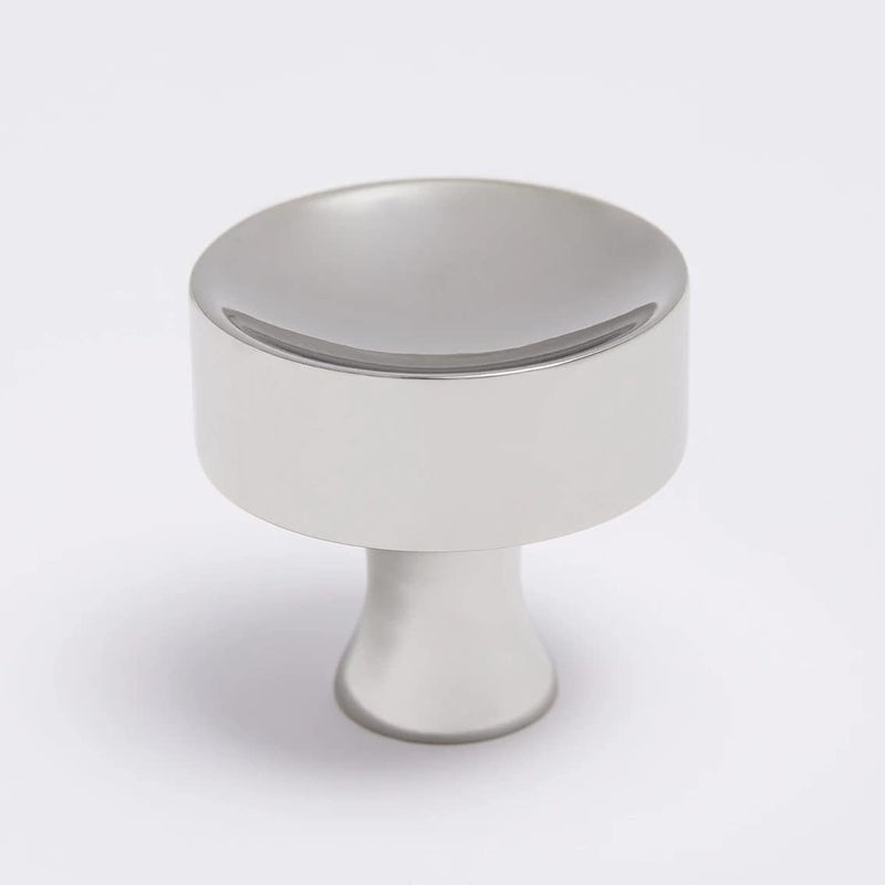 HOBKNOBS Solid Brass 32mm Knob for Cabinet (Nickel Plated) - Image 1