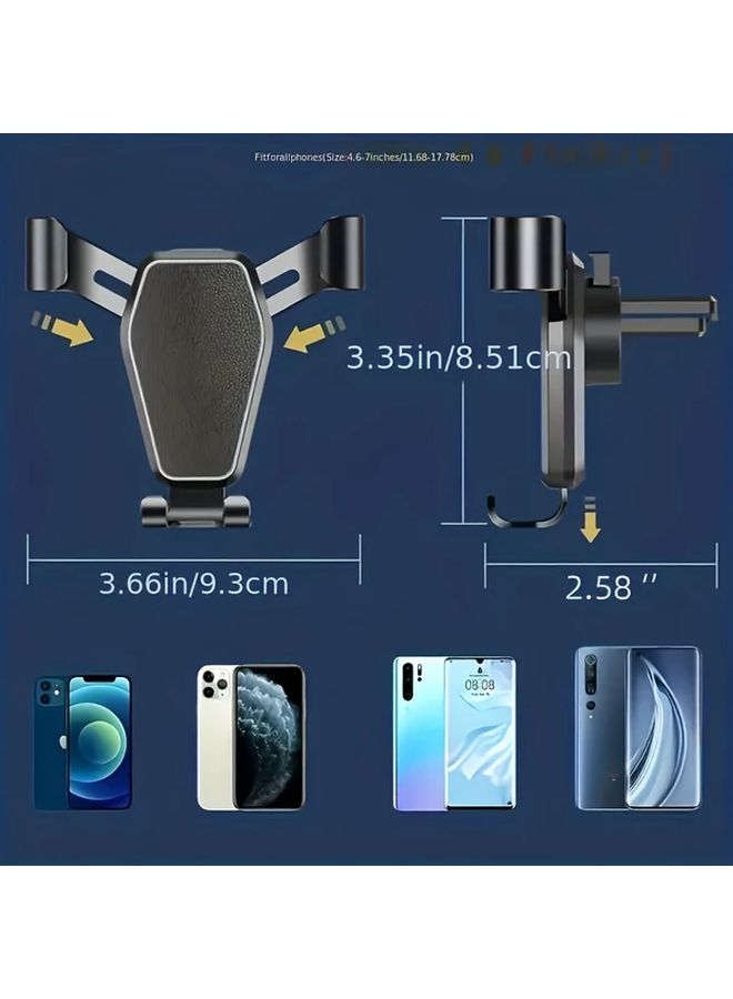 Black Car Phone Holder Air Vent Mount Stand Adjustable Auto Lock Bracket - Image 2