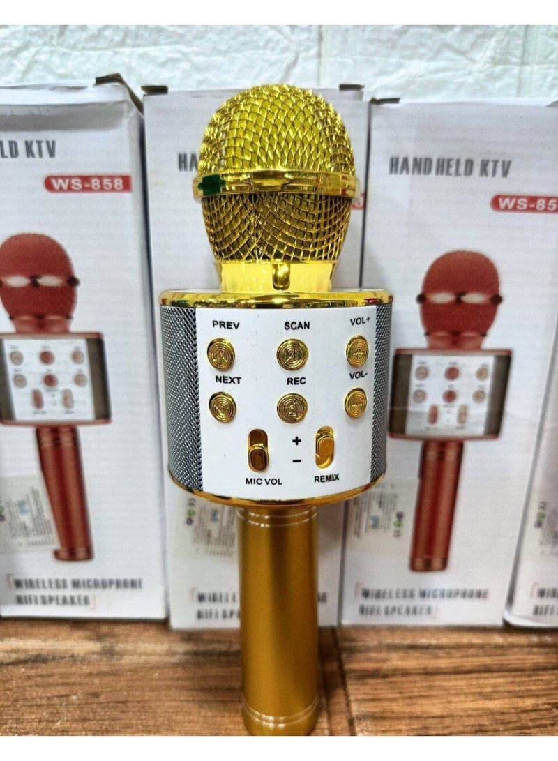 Portable microphone with built-in speaker and smart connectivity technology, multi-color audio recording, supports memory card for parties and home use. - Image 4