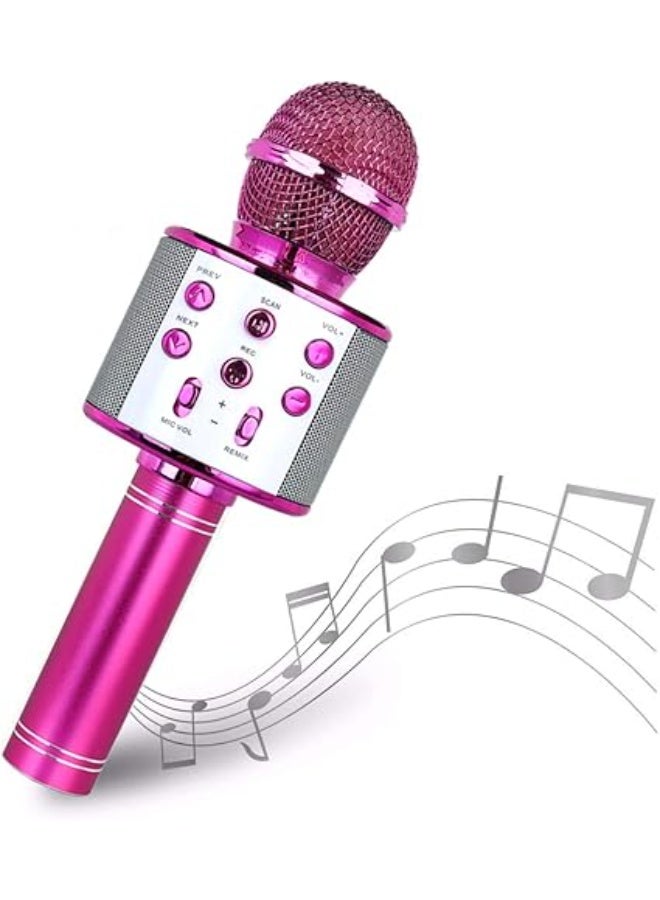 Portable microphone with built-in speaker and smart connectivity technology, multi-color audio recording, supports memory card for parties and home use. - Image 1