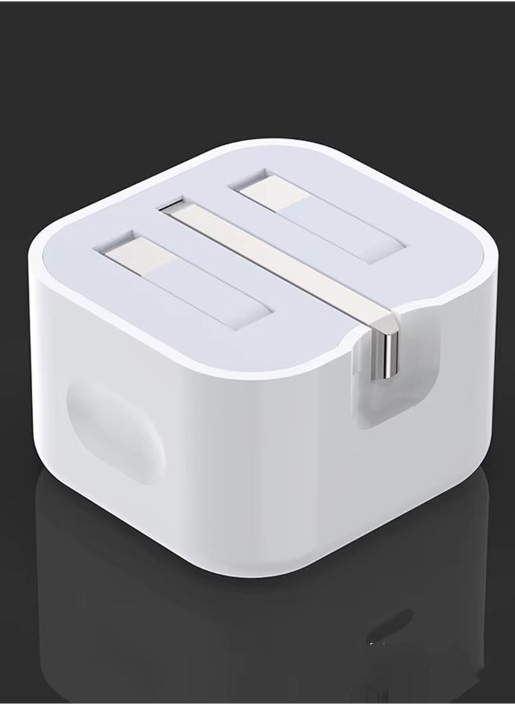Generic - White wall plug with Type C port compatible with Apple and Samsung devices - Image 1