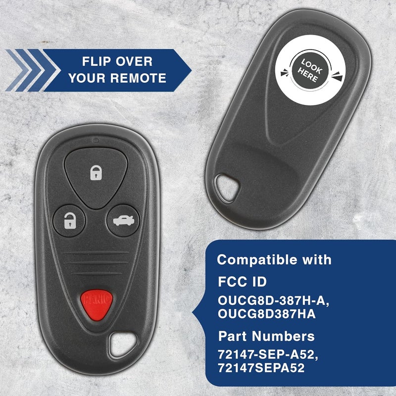 KeylessOption Keyless Entry Remote Control Car Key Fob Replacement for OUCG8D-387H-A - Image 4