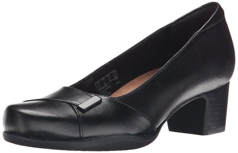 Clarks Women's Rosalyn Belle, Black Leather, 9 B(M) US - Image 1