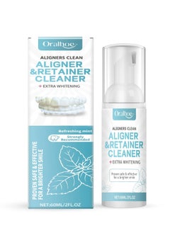 ORALHOE Teeth Aligner Foam,Clear Retainer Cleaner,Retainer Cleaning Spray,Retainer Cleaner Aligner Cleaner,Retainer Mouth Guards Cleaner,Retainer Whitening Foam,Aligner Cleaner,60ML  - Image 1