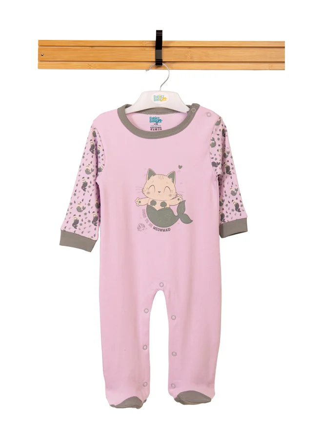 Babies Basic 100% Cotton Printed Long Sleeves Jumpsuit/Romper/Sleepsuit For Babies