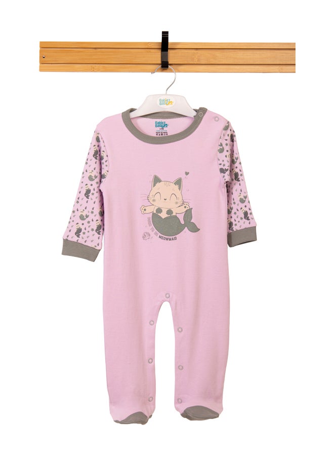 Babies Basic 100% Cotton Printed Long Sleeves Jumpsuit/Romper/Sleepsuit For Babies  - Image 1