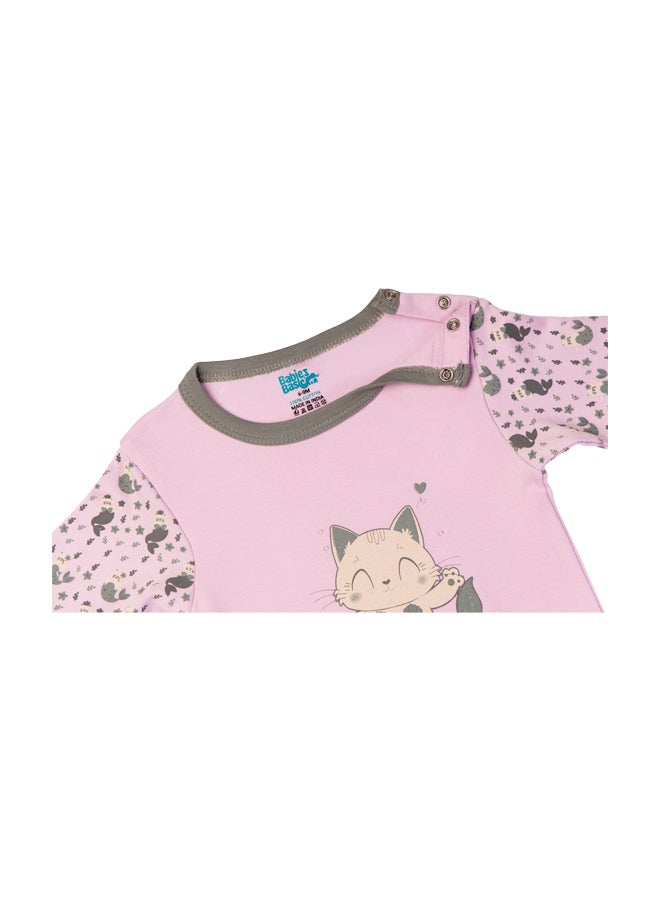 Babies Basic 100% Cotton Printed Long Sleeves Jumpsuit/Romper/Sleepsuit For Babies  - Image 4