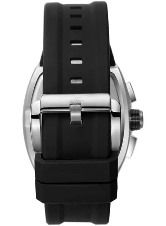 Tornado Xenith Men's Watch, Analog Display and Premium Flexible & Durable Silicone Strap - T23105-XSBB, Black - Image 3