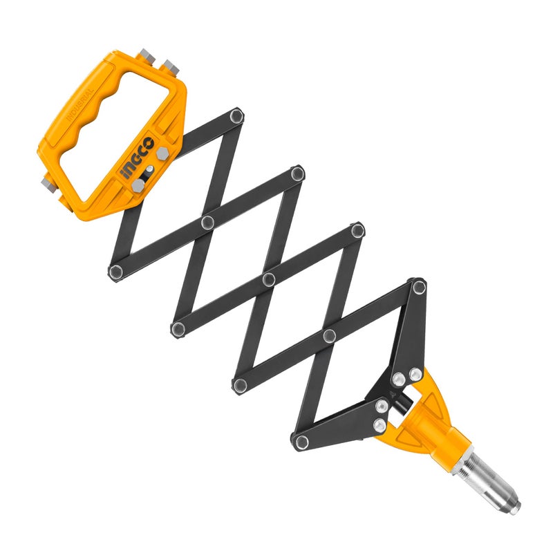 INGCO 32 Inch Folding Hand Riveter, Pop Rivet Gun Single Pull Action Riveter Fast Riveting Folding Extending Rivet Gun Suitable for Stainless Steel Rivets - Image 4
