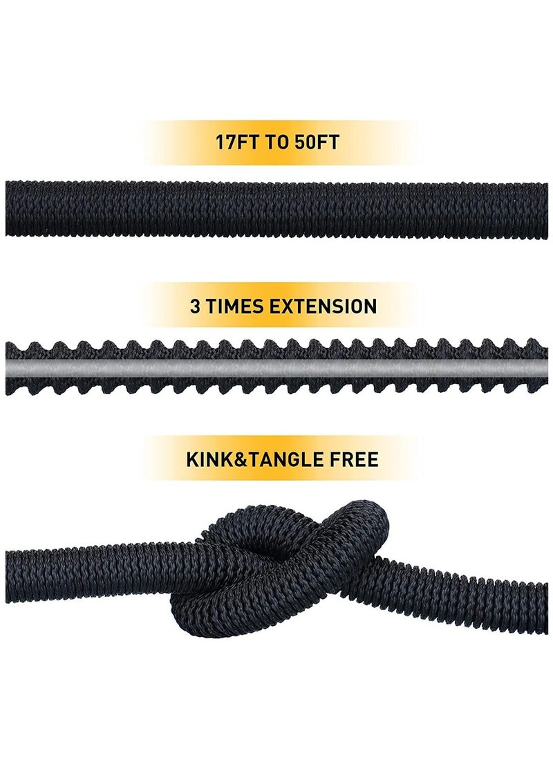MIXDE - 75FT High-Quality Expandable Garden Hose，Three Times Shrink with 8 Nozzle Patterns，Extra Strength Fabric Double Latex Core Hose，for Garden House Cleaning Pet Bathing Car Washing (COLOR4) - Image 1