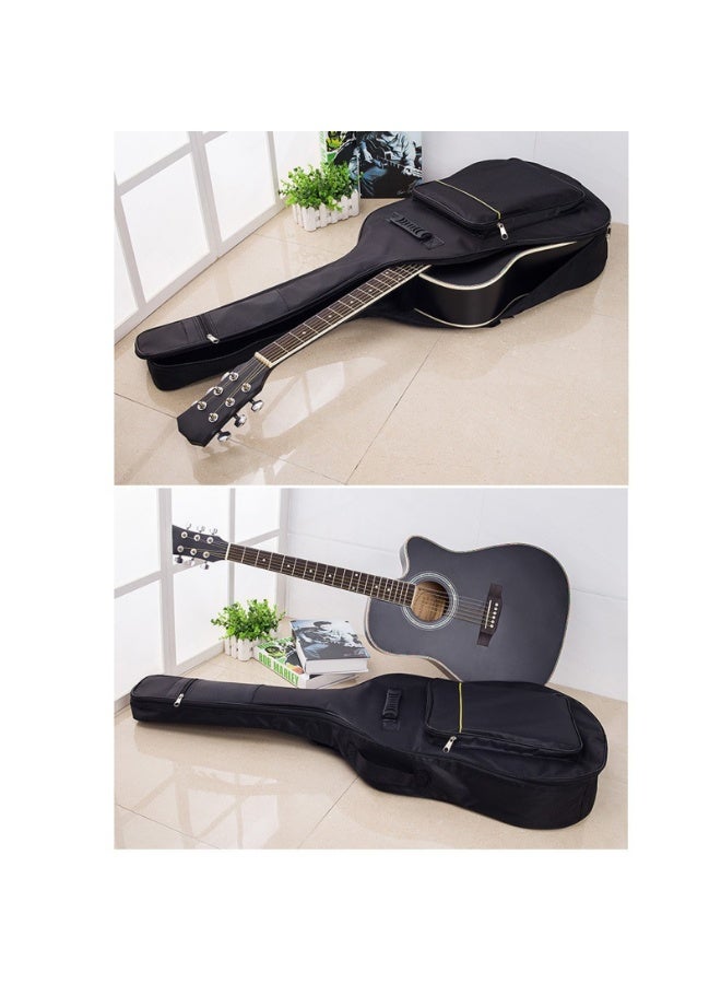 41 Inch Acoustic Guitar Bag Waterproof Rip-stop Oxford Double Straps Padded Black Guitar Case Backpack Musical Instrum - Image 5