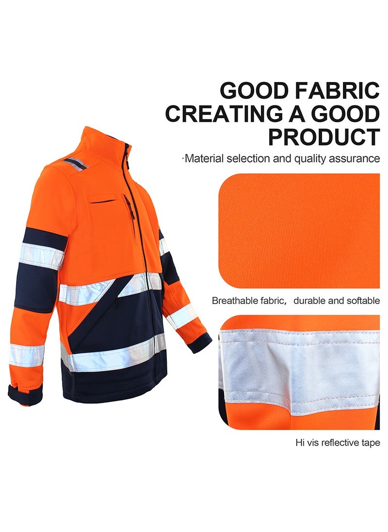 Zuolaya - Waterproof and Windproof Reflective Jacket Orange - Image 1