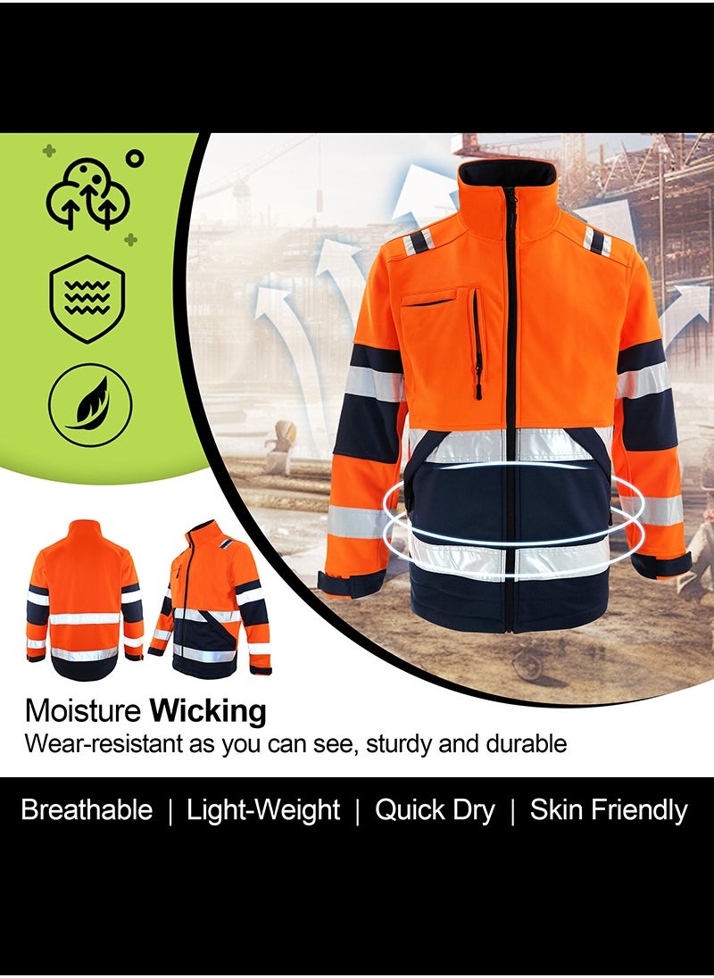 Zuolaya - Waterproof and Windproof Reflective Jacket Orange - Image 1