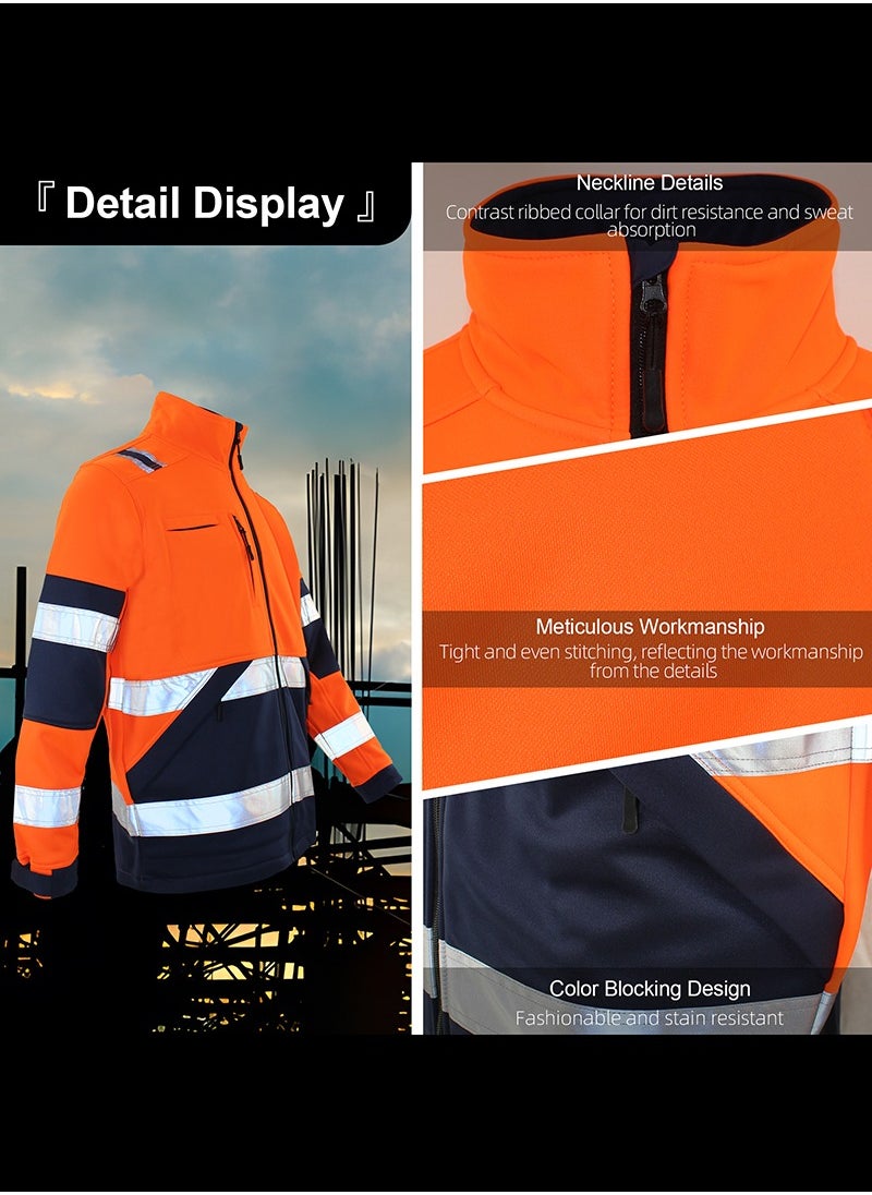 Zuolaya - Waterproof and Windproof Reflective Jacket Orange - Image 1