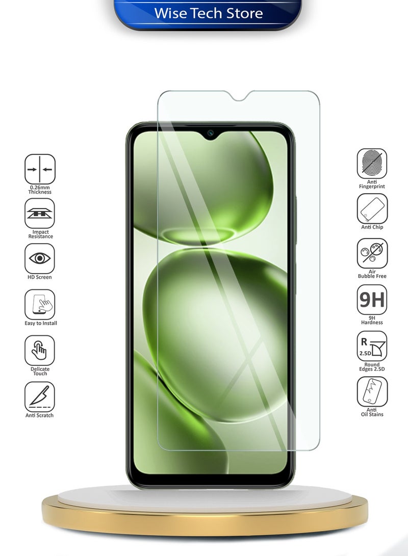 Wtech itel A100C 4G 2025 WTech Premium Series Curved Edges 9H 2.5D Tempered Glass Screen Protector (MSG9CN) - Clear - Image 2
