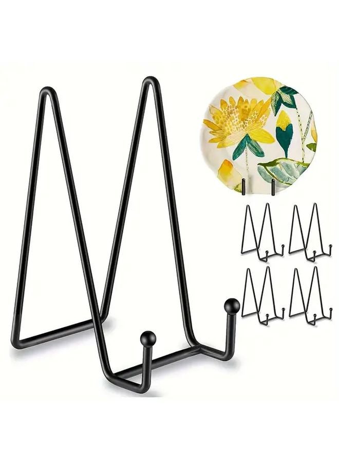 6 Inch Metal Plate Stands 5pcs Display Holder For Picture Book Platter Home Decor - Image 2