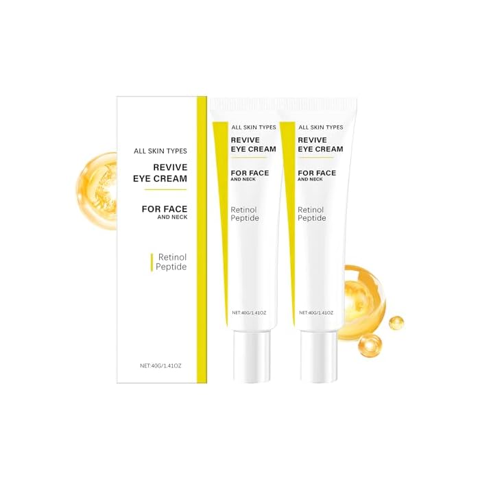 2PCS Revive Eye Cream,Revive Eye Cream with Retinol Peptide,Reduces Wrinkles Firming & Hydrating EyeCream for All Skin Types