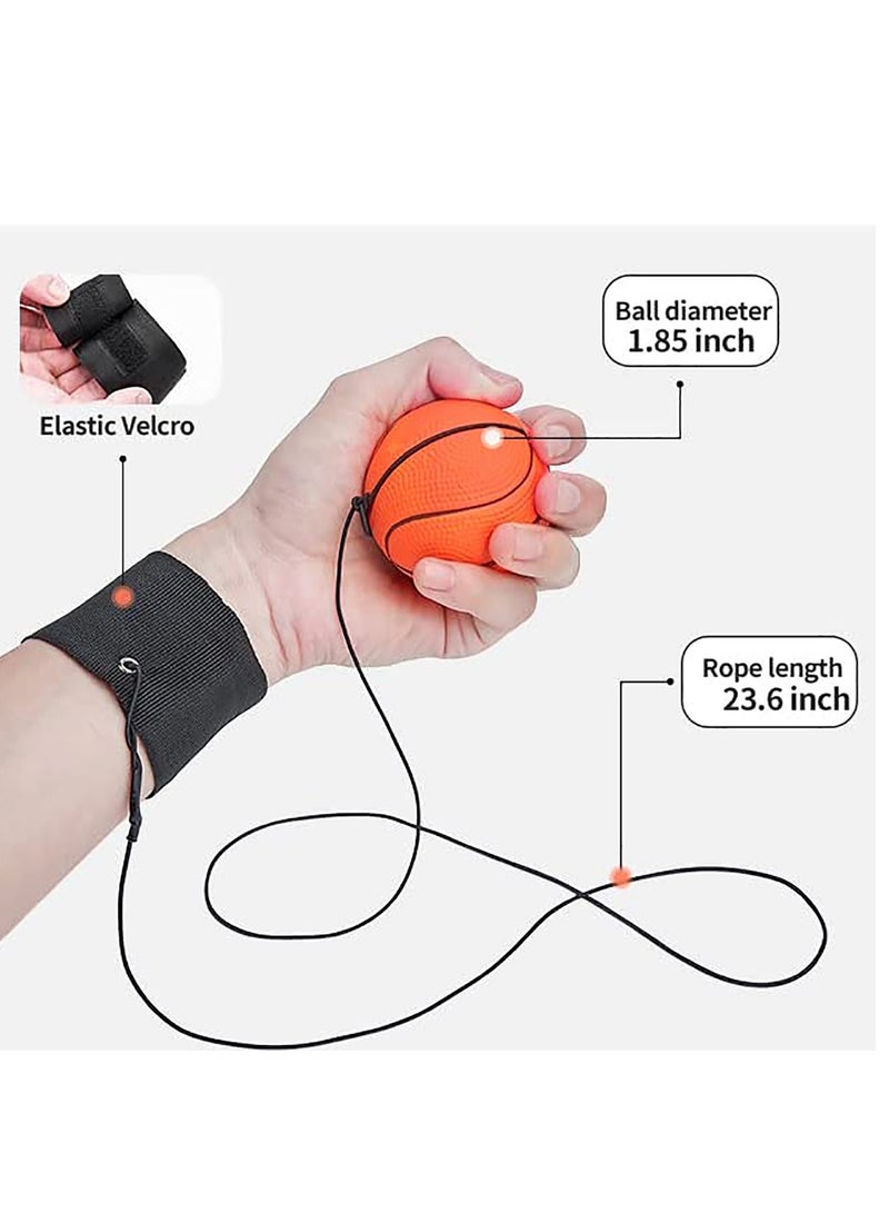 SYOSI 1.85 Inch Wrist Return Ball Sports Wrist Band Balls On A String Rubber Rebound Balls (Basketball Baseball Soccer) Wristband Toy for Children Kids Gift Party Favor Exercise or Play - Image 3