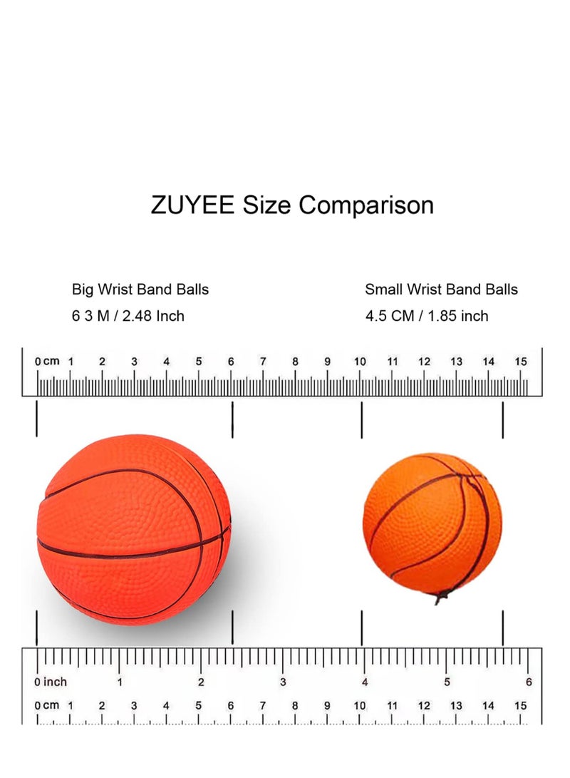SYOSI 1.85 Inch Wrist Return Ball Sports Wrist Band Balls On A String Rubber Rebound Balls (Basketball Baseball Soccer) Wristband Toy for Children Kids Gift Party Favor Exercise or Play - Image 2