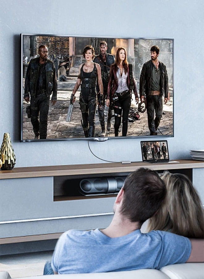 UETEEY USB C to HDMI Silver Adapter, 4K Video Converter with USB 3.0 and Type-C Charging Port, USB-C Digital AV Multiport Adapter for Mac and USB Type-C Devices - Image 5