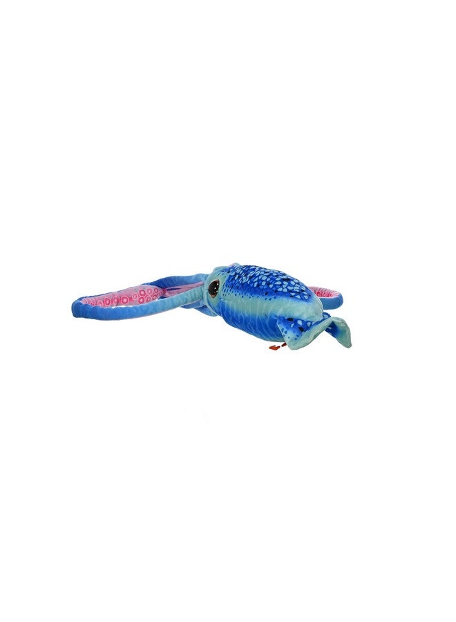 Wild Republic Wr Print Squid Plush, Stuffed Animal, Plush Toy, Gifts for Kids, Blue, 22" - Image 2