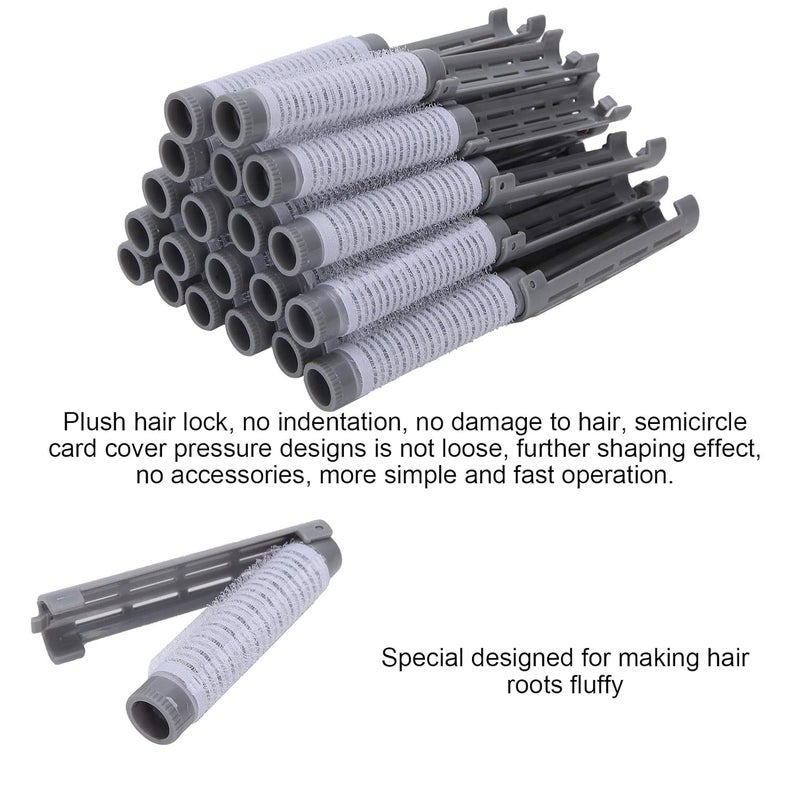 klarako 20pcs Hair Perm Rods, Hair Perm Rods Fluffy Perming Rod Hair Roller, Curler Hairdressing Tool Kit for Salon Barber Home(grey) grey - Image 3
