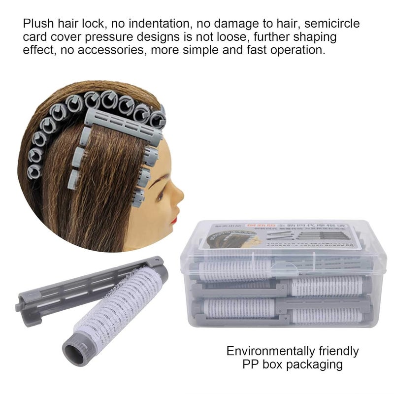 klarako 20pcs Hair Perm Rods, Hair Perm Rods Fluffy Perming Rod Hair Roller, Curler Hairdressing Tool Kit for Salon Barber Home(grey) grey - Image 2