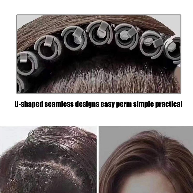 klarako 20pcs Hair Perm Rods, Hair Perm Rods Fluffy Perming Rod Hair Roller, Curler Hairdressing Tool Kit for Salon Barber Home(grey) grey - Image 5