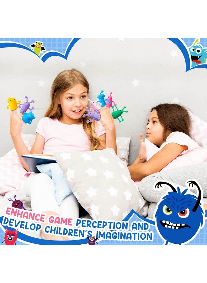 Junkin 40-Piece Cute Monster Finger Puppet Set - Soft Rubber Stretchy Fidget Toys, Mini Finger Dolls for Birthday Party Favors(Cute Style) - Image 4