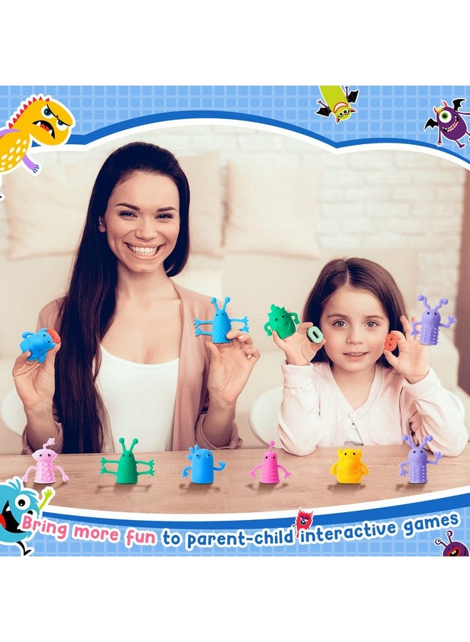 Junkin 40-Piece Cute Monster Finger Puppet Set - Soft Rubber Stretchy Fidget Toys, Mini Finger Dolls for Birthday Party Favors(Cute Style) - Image 5