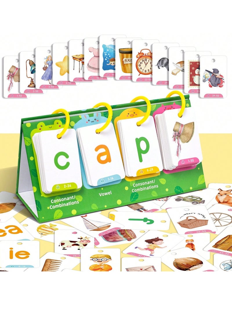 129-Piece Phonics Mastery Flashcards Kit - Fun and Interactive Learning Tool for Sight Words, CVC Words, and Phonics Concepts - Perfect Educational Resource for Teachers, Homeschoolers, and Parents - Ideal for Classroom and Home Learning  - Image 1