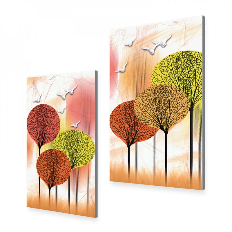 Marktna A double canvas painting with a modern design, total size 100 x 70 cm - Image 2