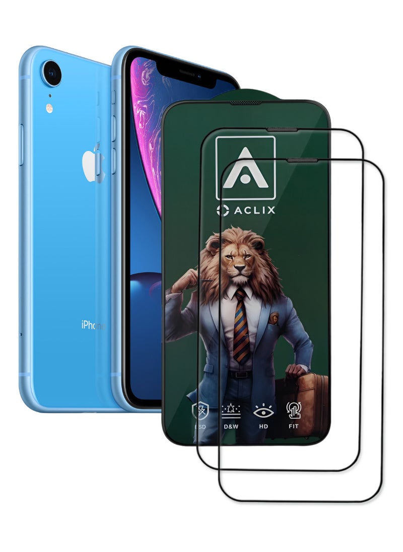 ACLIX 2 Pieces Antistatic ESD Dustproof Premium Quality High Definition Tempered Glass Screen Protector Designed For  iPhone XR - Image 1